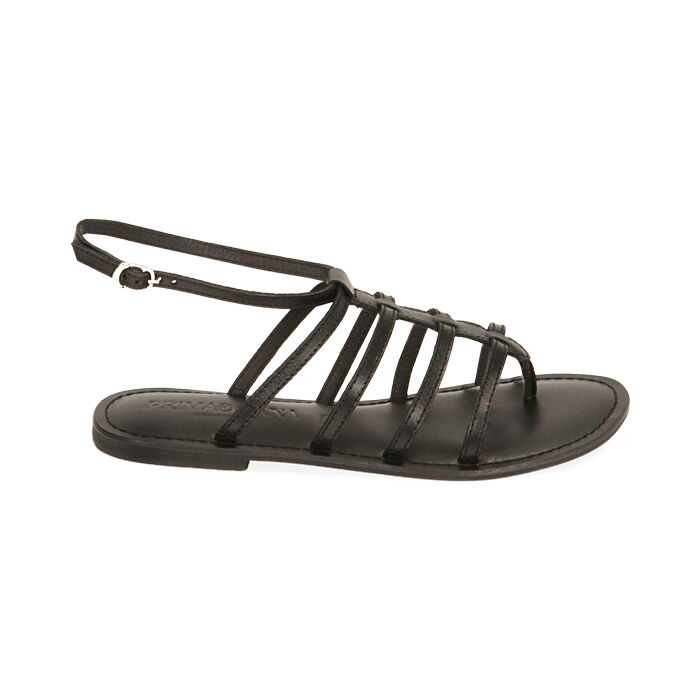 Sandali pelle nera sale
