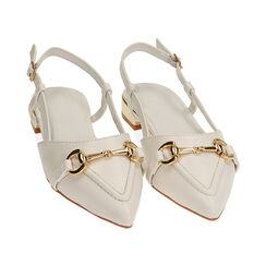 Ballerine slingback bianche, Primadonna, 214974161EPBIAN036, 002 preview