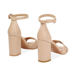 Sandale à talon femme beige avec talon large, Primadonna, 252783454EPBEIG035, 004 preview
