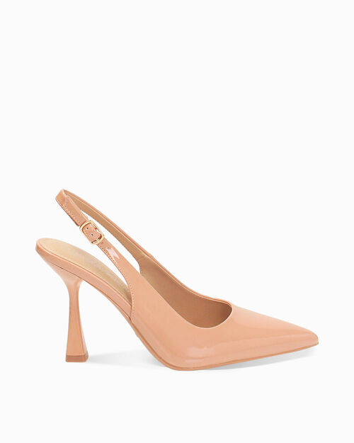 Escarpins nude talon 9,5 cm, NUDE