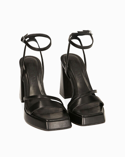 WOMEN SHOES SANDAL SYNTHETIC NERO, BLACK