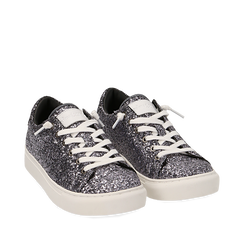 Sneakers argento glitter, Primadonna, 162600308GLARGE035, 002a