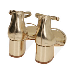Sandali oro laminato, tacco 5,5 cm, Primadonna, 212707031LMOROG035, 003 preview