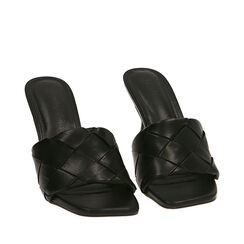 Mules nere, tacco 8 cm , 192791813EPNERO036, 002a