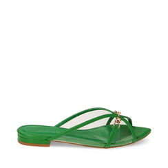 Sandali flat verdi in pvc, Primadonna, 192114103EPVERD038, 001a