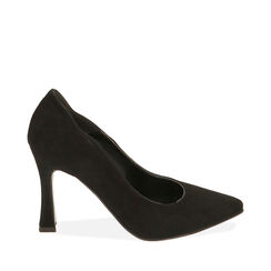 Décolleté nere in camoscio, tacco 10 cm , Special Price, 20L670096CMNERO036, 001a