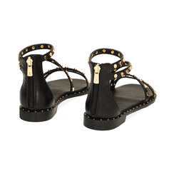Sandali bassi neri con borchie, Primadonna, 234922854EPNERO036, 003 preview