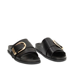 Sandali bassi neri con fibbia, Ultime occasioni, 230901121EPNERO035, 002a