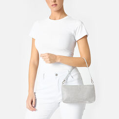 Mini bag donna argento in laminato con pietre, Primadonna, 255102402LPARGEUNI, 002 preview
