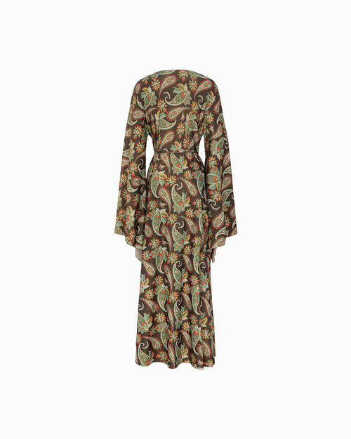 Vestido multicolor naranja con glitter, MULTI COLOR-ORANGE