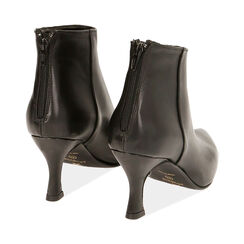 Ankle boots neri in pelle, tacco 7 cm  , SPECIAL SALE, 18A560030PENERO036, 004 preview