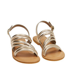 Sandali oro in pelle, Primadonna, 216702071PEOROG036, 002a