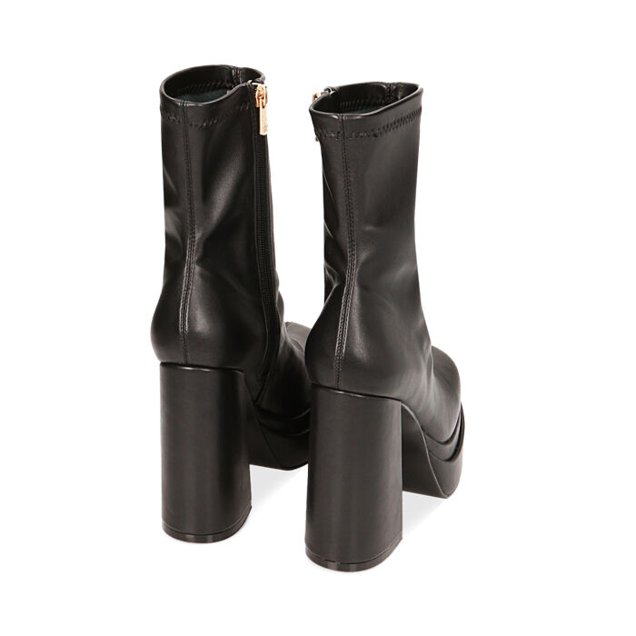 Stivaletti donna platform neri tacco 9 cm Primadonna Collection