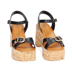 Zeppe nere in sughero, Primadonna, 234953810EPNERO037, 002 preview