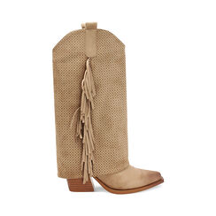 Bota texana taupe tac&oacute;n 8 cm, Zapatos, 27P685601MFTAUP035, 001a