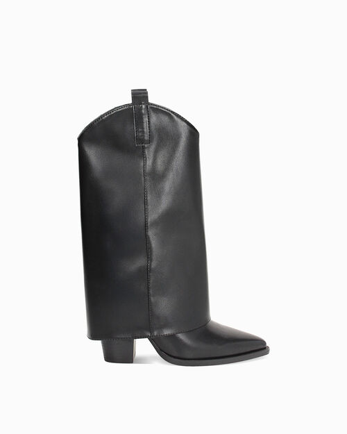 CHAUSSURES POUR FEMMES BOTTE SYNTHETIQUE, BLACK