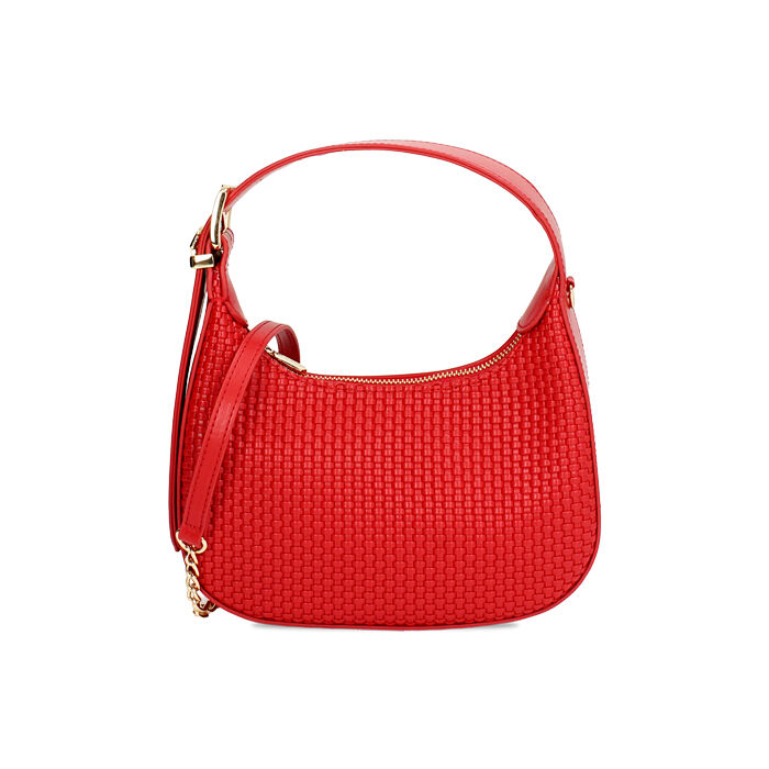Mini bag donna rossa intrecciata, Primadonna, 255125841EIROSSUNI