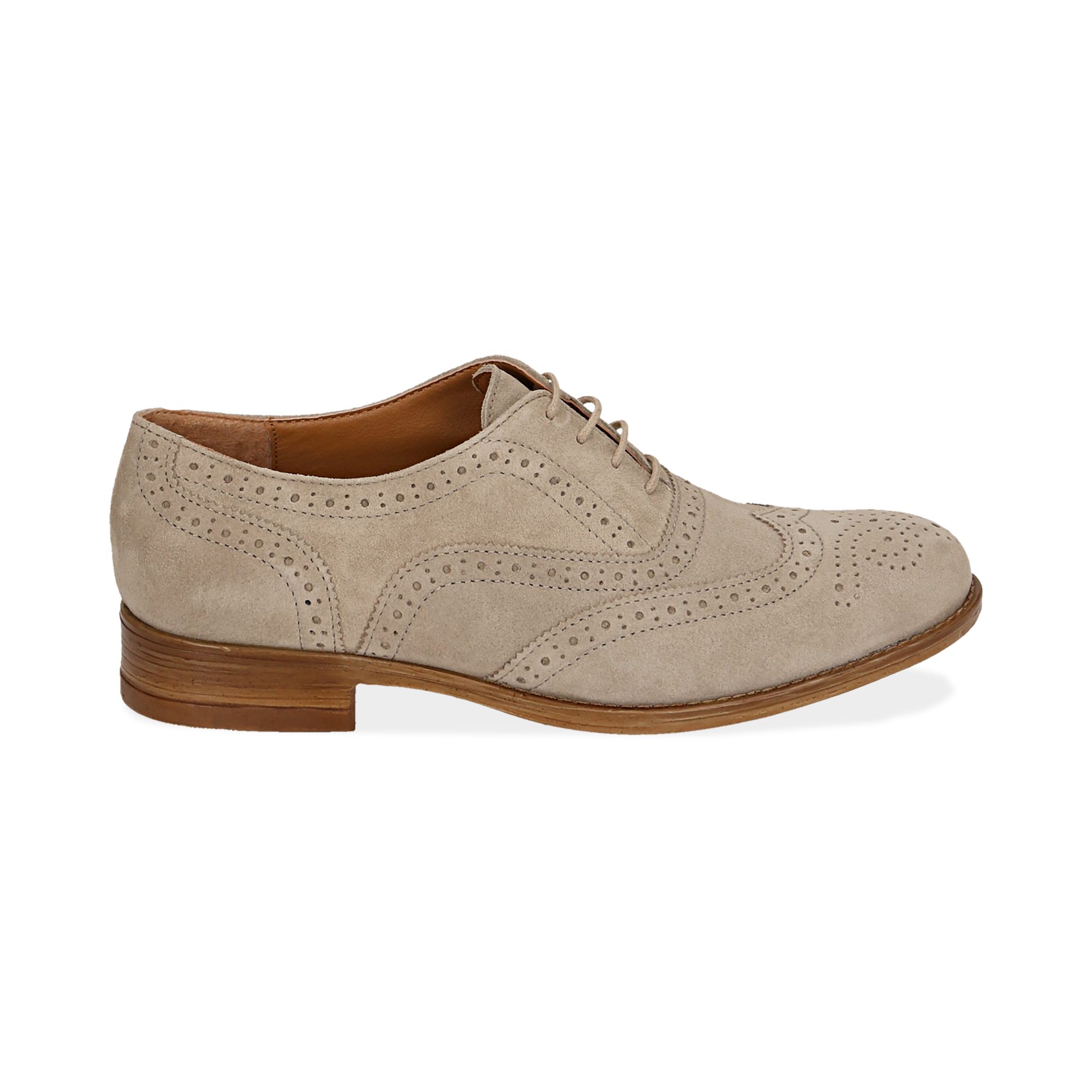 Stringate taupe in camoscio | Primadonna Collection