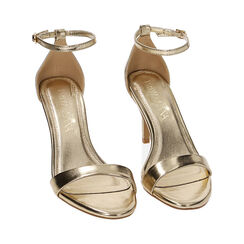 Sandali oro in laminato, tacco 8,5 cm, Primadonna, 234961505LMOROG036, 002 preview