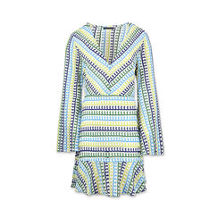 Vestido tipo pareo multicolor azul para mujer en tejido, Primadonna, 25B420475TSMUBLL, 001a