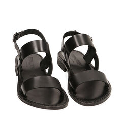 ZAPATOS FLAT PIEL NERO, 21B814002PENERO035, 002a