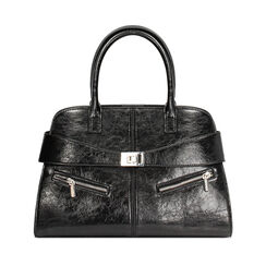 Sac à main noir avec poche latérale, Primadonna, 26M741554EPNEROUNI, 001a