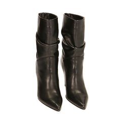 Ankle boots neri in pelle, tacco 10 cm , Primadonna, 20L660062PENERO035, 002 preview
