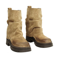 WOMEN SHOES BIKER SUEDE TAUP, 24L699702CMTAUP036, 002a