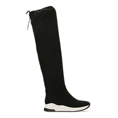 Sneakers overknee nere con suola bianca, Primadonna, 129367116MFNERO, 001 preview