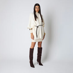 Poncho en tissu crème avec des détails élégants, Primadonna, 26B483101TSPANNUNI, 002a