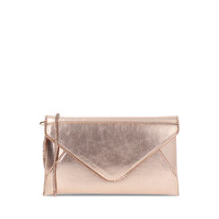 Sac bandoulière femme rose doré en laminé avec pierres, Primadonna, 255124695LPRAORUNI, 001a
