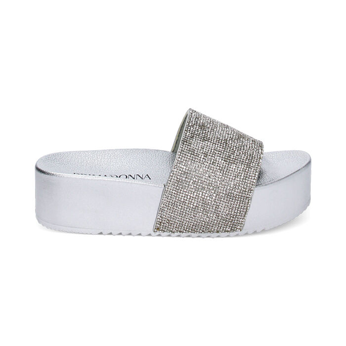 Sandalias de playa plateadas con piedras, Special Price, 230900909ETARGE036