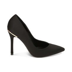 Décolleté nere in tessuto, tacco 10,5 cm, Primadonna, 222186102LYNERO035, 001 preview