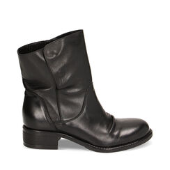 Stivaletti neri in pelle, Primadonna, 22A500912PENERO035, 001a