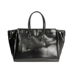 Borsa a spalla nera con tracolla removibile, Primadonna, 26M741610EPNEROUNI, 004 preview