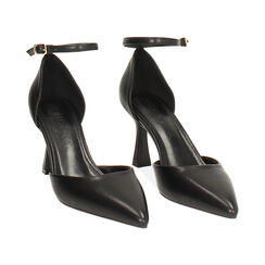 Décolleté open shank nere con tacco di 7,6 cm da donna, Primadonna, 264902519EPNERO035, 002 preview