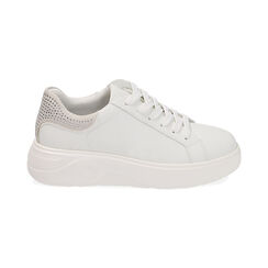 Sneakers bianche strass, Primadonna, 212833522EPBIAN035, 001 preview