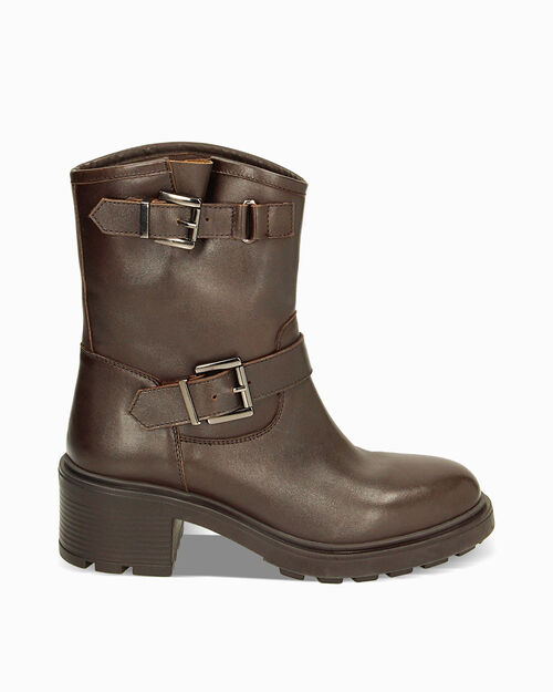 ZAPATOS BIKER PIEL MORO, DK BROWN