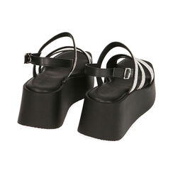 Sandales noires, compensées 6 cm , SPECIAL WEEK, 19M982407EPNERO036, 003 preview