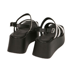Sandales noires, compensées 6 cm , Primadonna, 19M982407EPNERO035, 003 preview