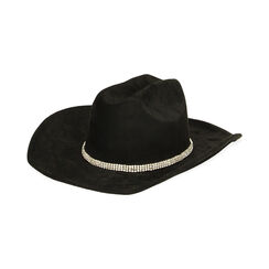 Cappello texano nero con strass, Primadonna, 22B405220TSNEROUNI, 003 preview