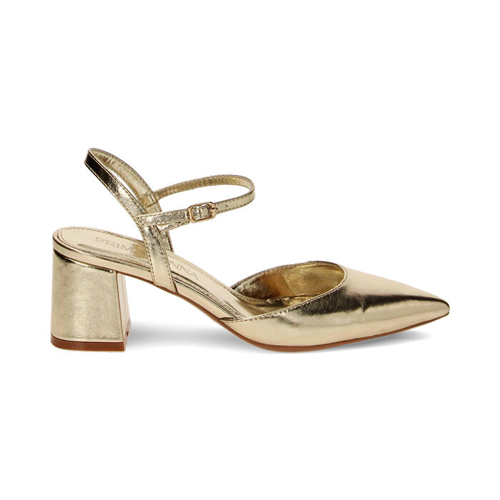 Zapatos de salon plateados laminados para mujer Primadonna Collection