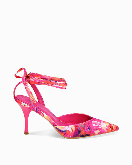 WOMEN SHOES CHANEL SATIN MUFU, MULTI COLOR-FUCHSIA