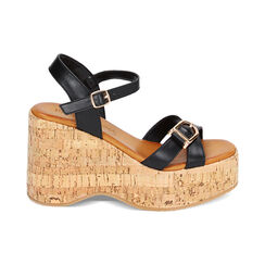Zeppe nere in sughero, Primadonna, 234953810EPNERO037, 001 preview