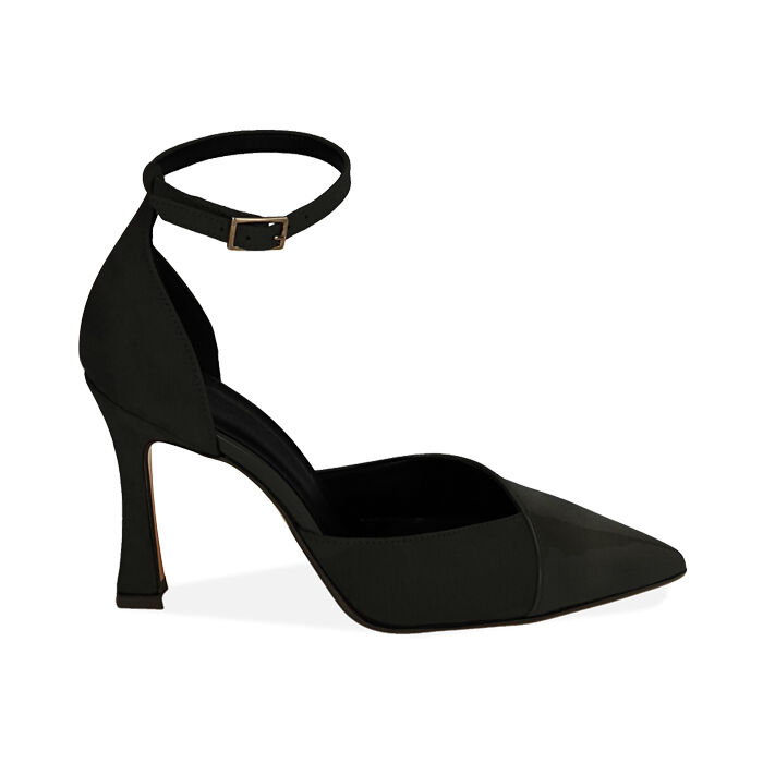 Scarpe nere di clearance vernice con tacco