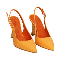 Escarpins slingback orange, talon 9,5 cm , 19M816490EPARAN036, 002a