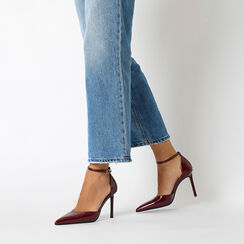 Décolleté open shank bordeaux con tacco di 9,5 cm, Primadonna, 262156402EUBORD036, 002a