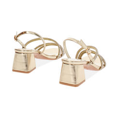 Sandalo donna argento con pietre, tacco largo 5,5 cm, Primadonna, 254941776LPOROG035, 004 preview