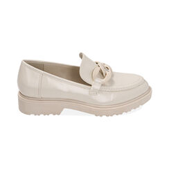 Mocassini panna in naplack, Primadonna, 214902056NPPANN036, 001 preview