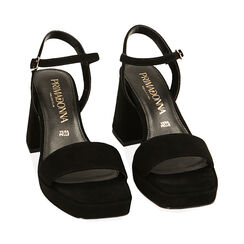 ZAPATOS SANDALIA SUEDE NERO, Primadonna, 21T201203CMNERO035, 002 preview